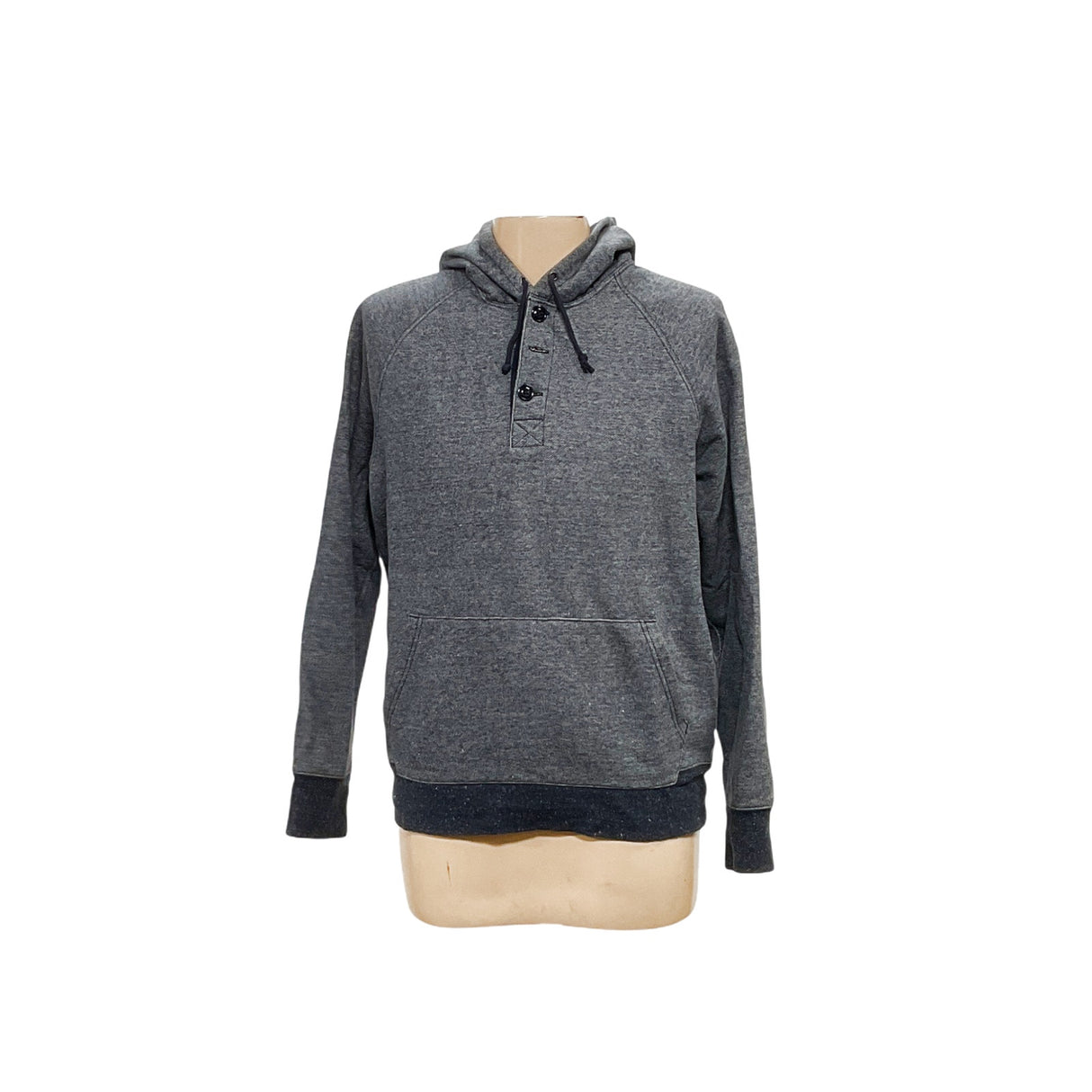 J. Crew Men's Blue Cotton Henley Sweater - Size L