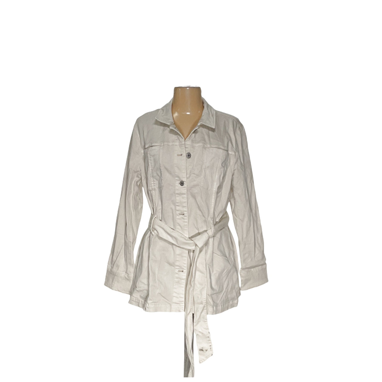 J.JILL Cream Trench Coat - Women's Size M