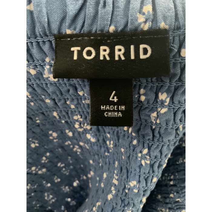 Torrid Blue Plus Size Sundress, Size 4