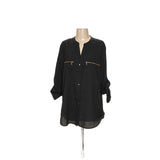 Calvin Klein Black Women's Button-Up Top Size L