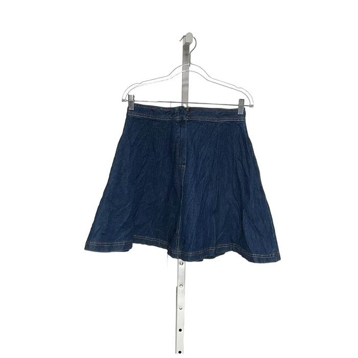 Pilcro Blue Cotton Mini Skirt