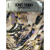 Jones New York Women's Plus Size Purple Graphic Blouse