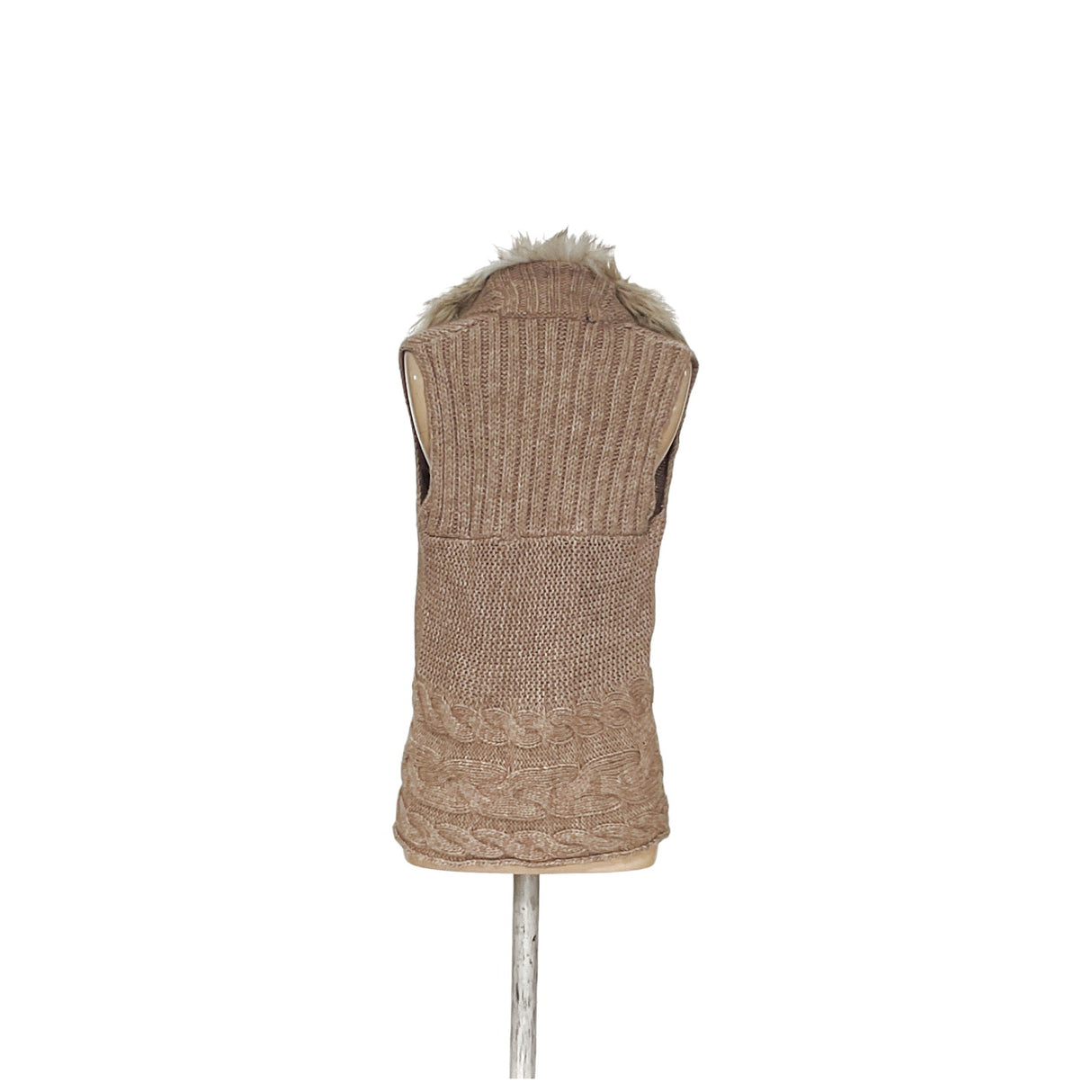 LOFT Brown Acrylic Vest Sweater - Women's M