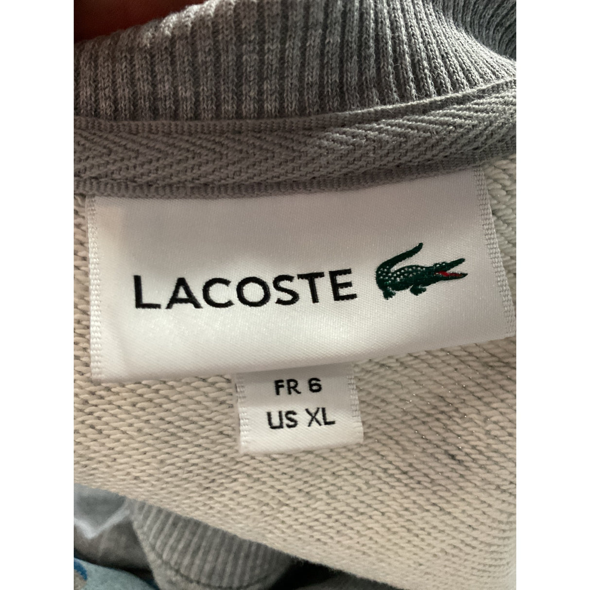 Lacoste Gray Cotton Sweatshirt