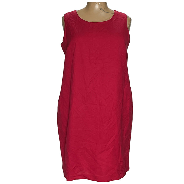 Jessica Howard Pink Linen Shift Dress