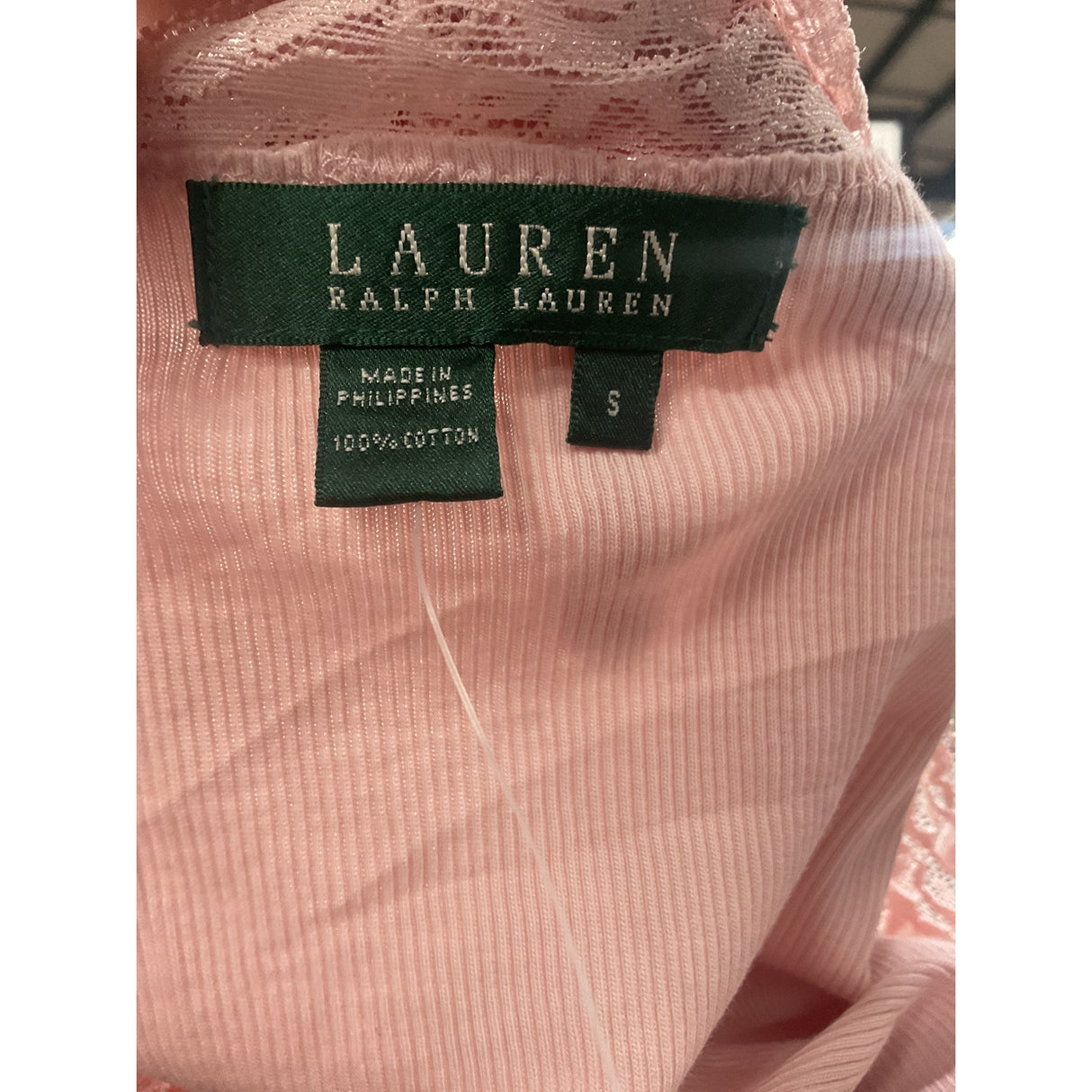 Ralph Lauren Pink Cotton Activewear Top, Size S