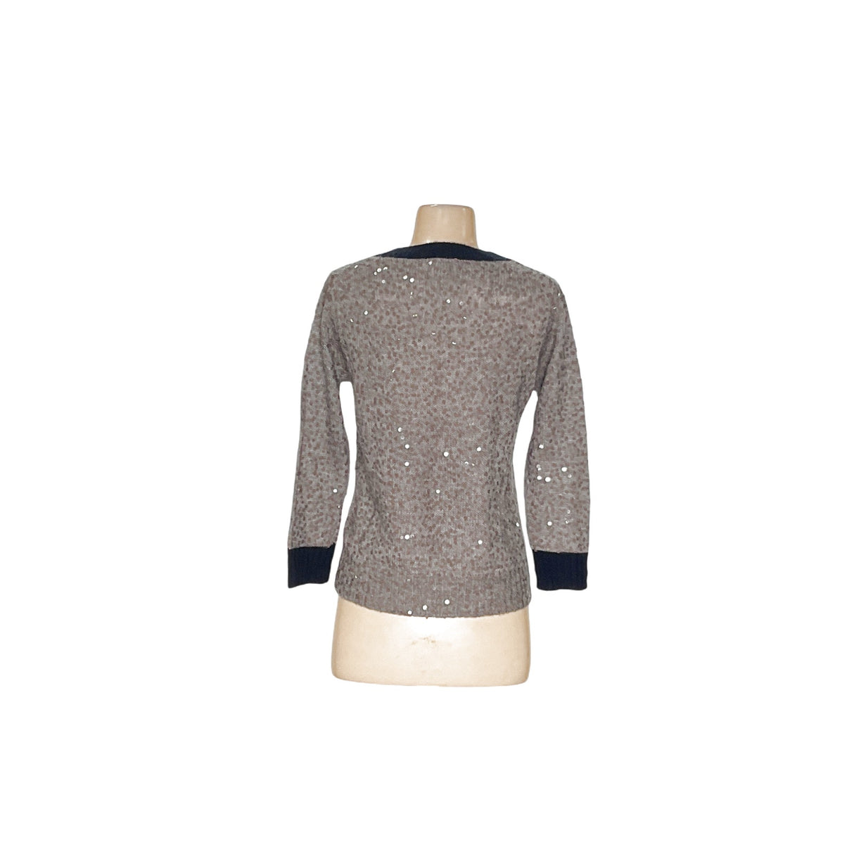 J. Crew Sequin Gray Pullover Sweater - Women's S