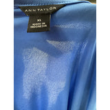 Ann Taylor Blue Polyester Plus Size XL Blouse