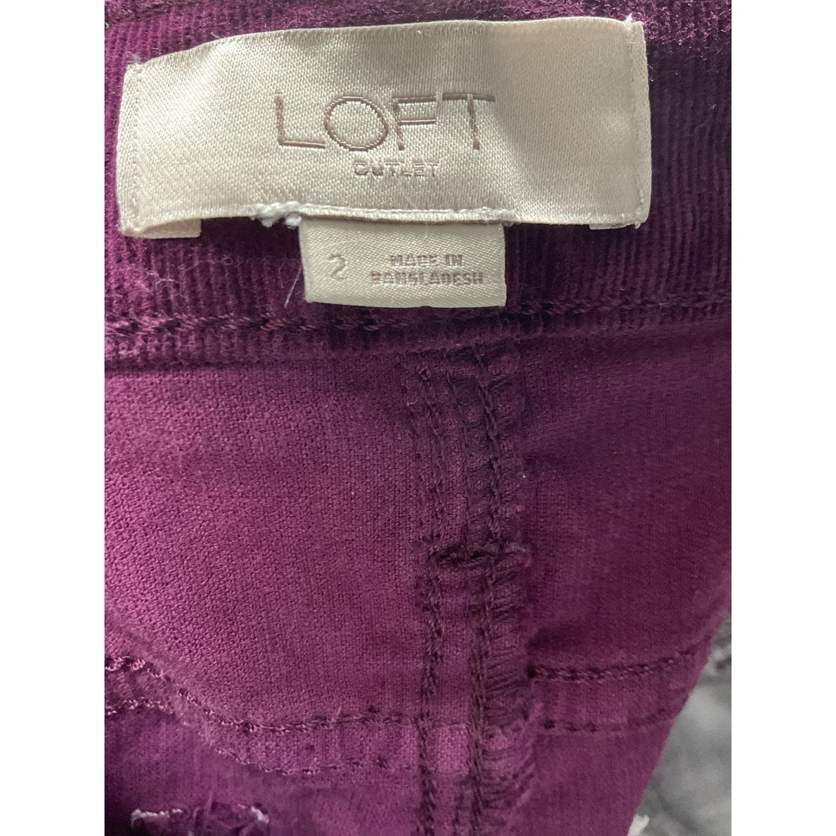 LOFT Purple Skinny Corduroy Pants - Women's Size 2