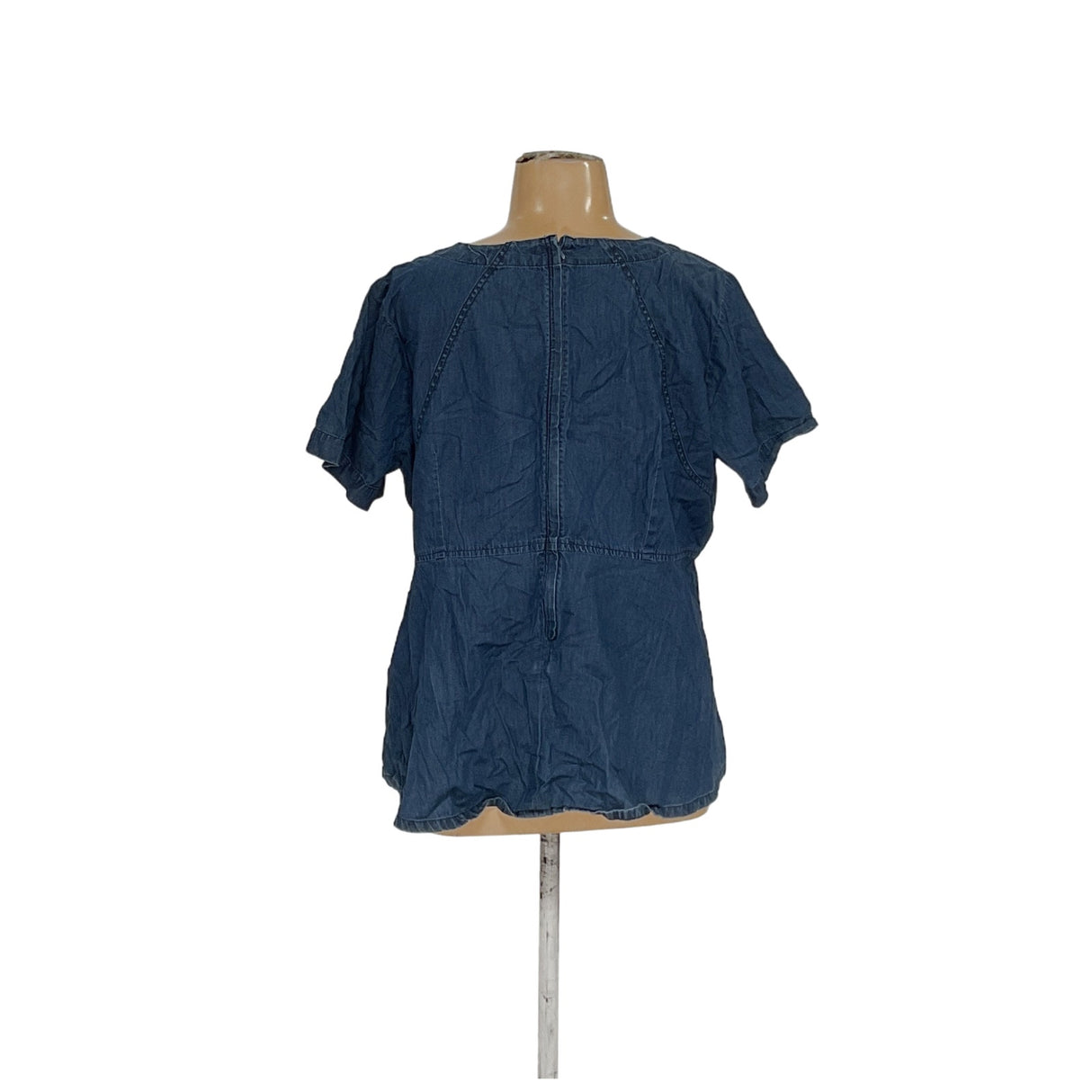 ELOQUII Blue Cotton Blouse - Size 24