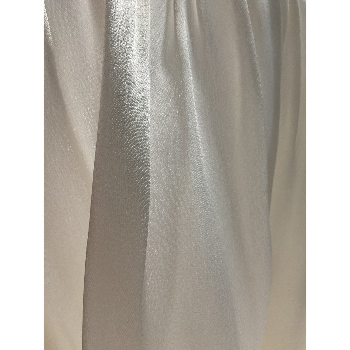 St John White Satin Blouse L