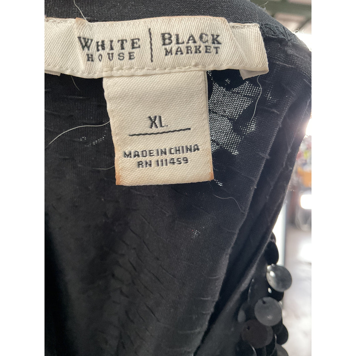 WHBM Black Polyester Blouse XL