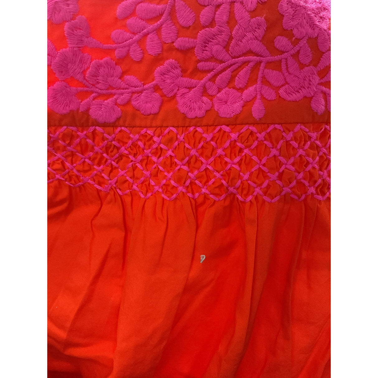 J. Crew Orange Embroidered Shift Dress - Size S