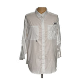 Columbia Men's White Button-Up Shirt XL