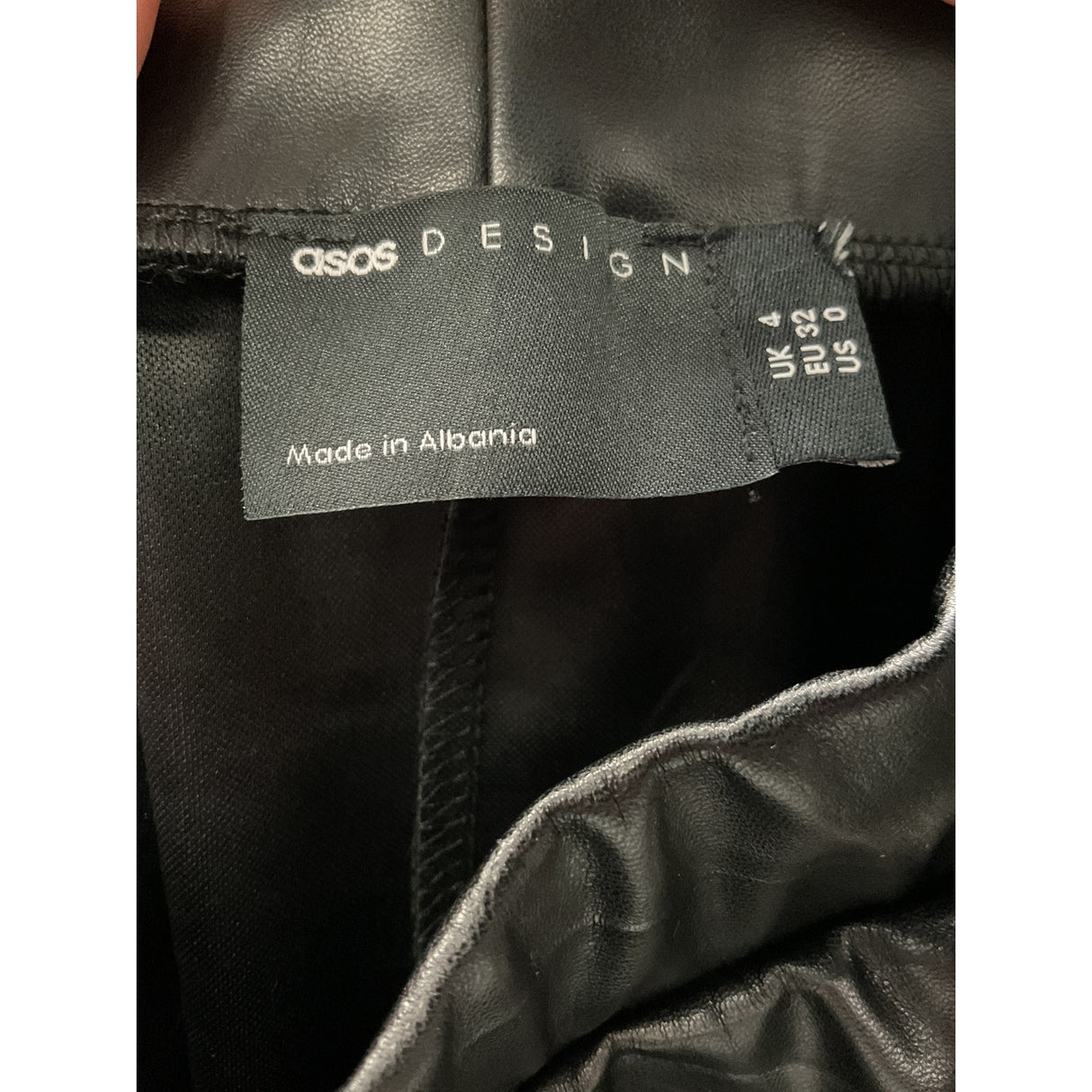 ASOS Black Midi Faux Leather Pencil Skirt