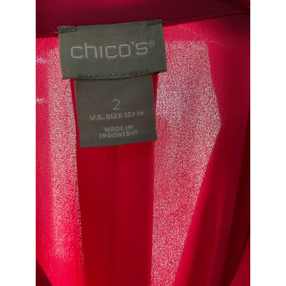 Chico's Pink Button-Up Top - Size 2