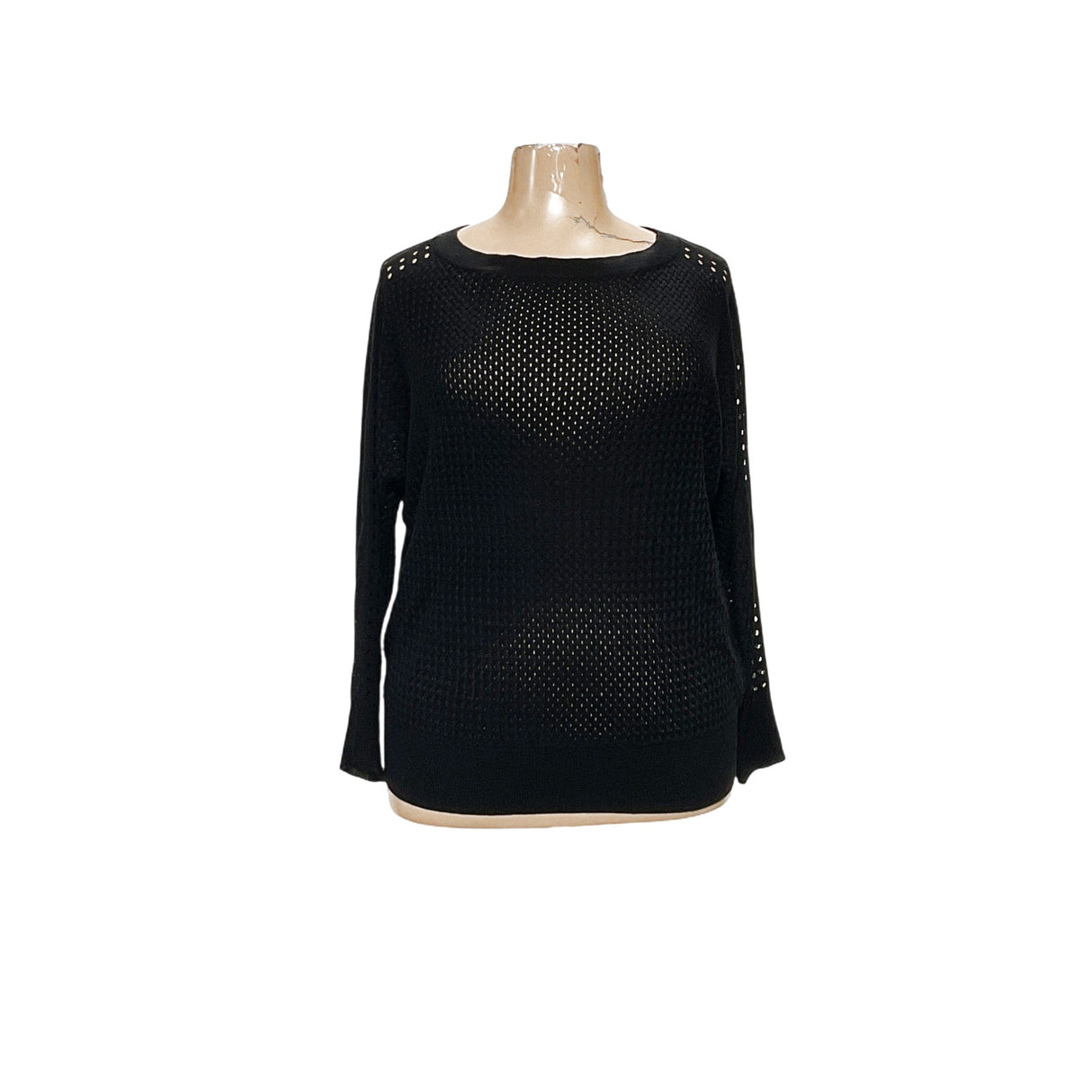 Lane Bryant Black Crochet Sweater