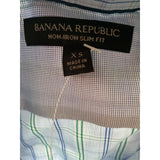 Banana Republic Blue Plaid Button-Down