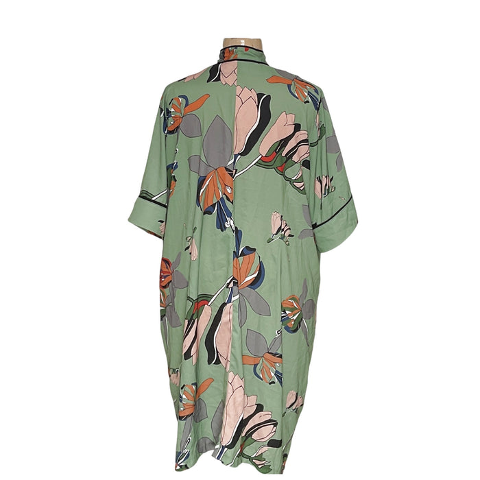 ELOQUII Multicolor Plus Kaftan Midi Dress