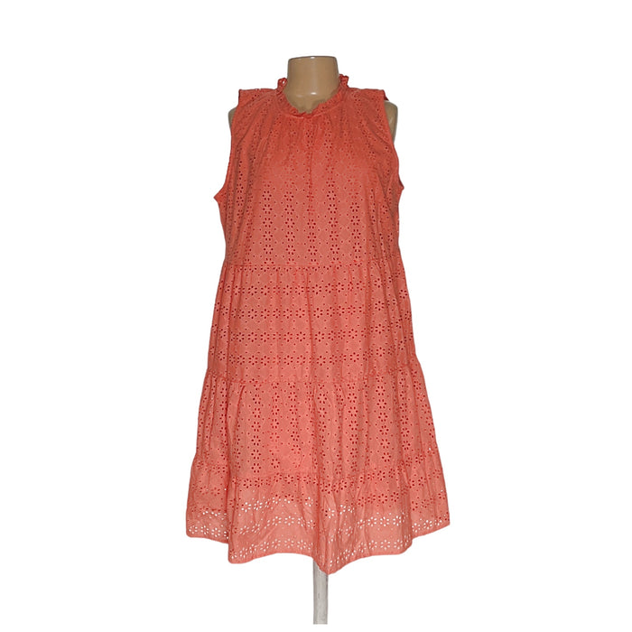 Orange LOFT Shift Midi Dress XL