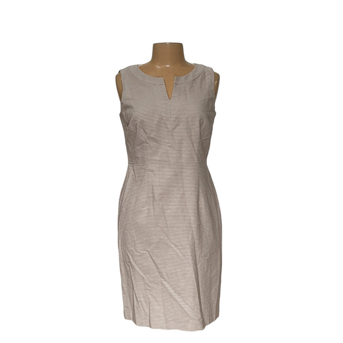 Talbots Beige A-Line Midi Dress