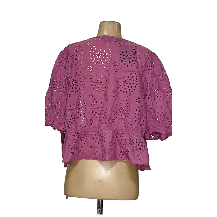 MARC NEW YORK Pink Button-Up Top, L