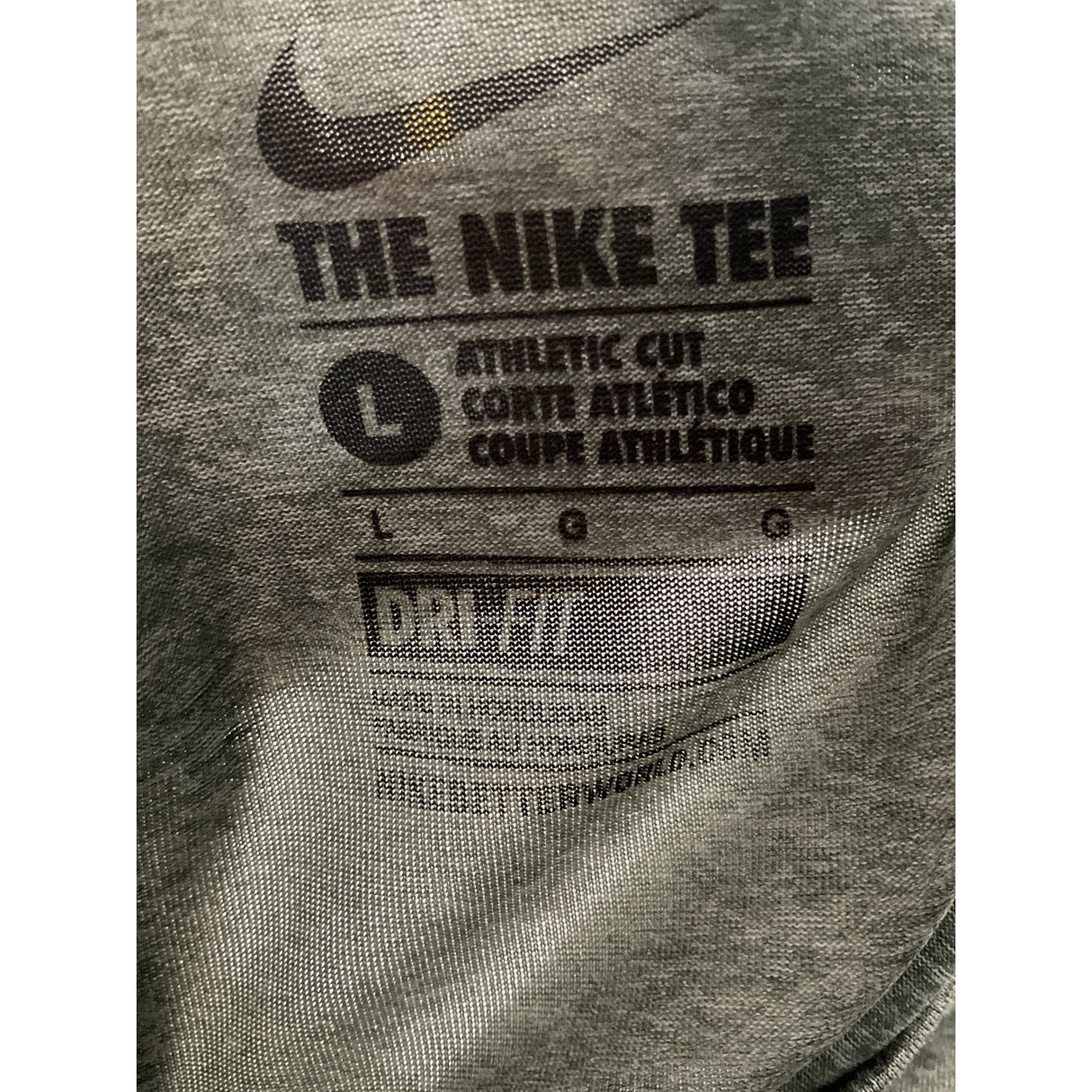 Authentic Nike Gray Men's Activewear T-Shirt