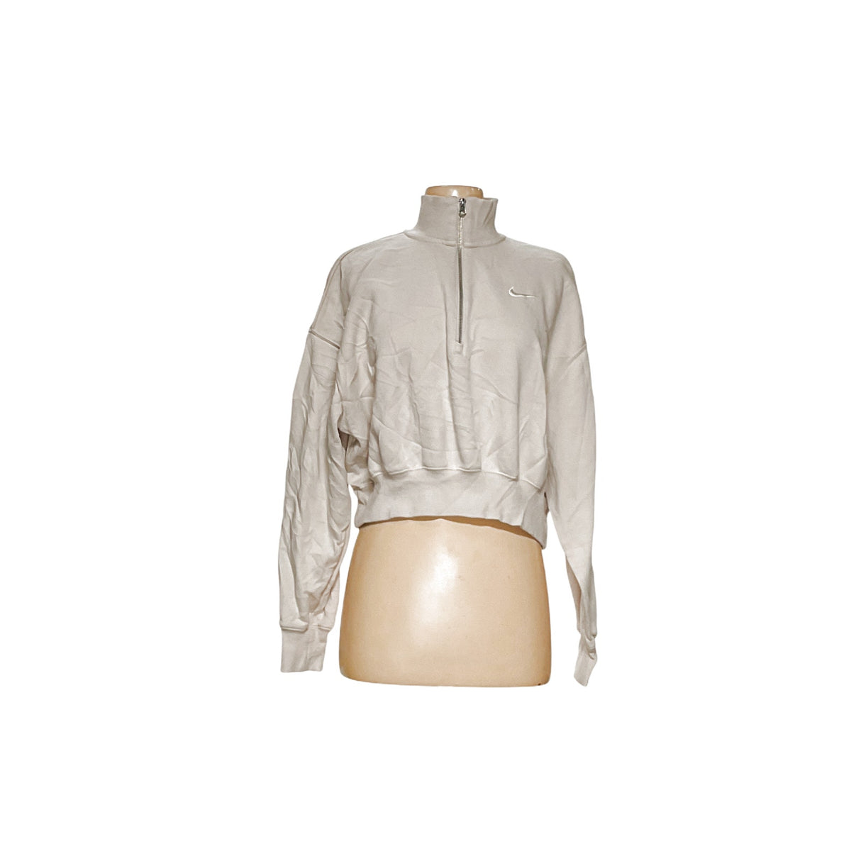 Nike Cream Henley Sweatshirt, Women's M