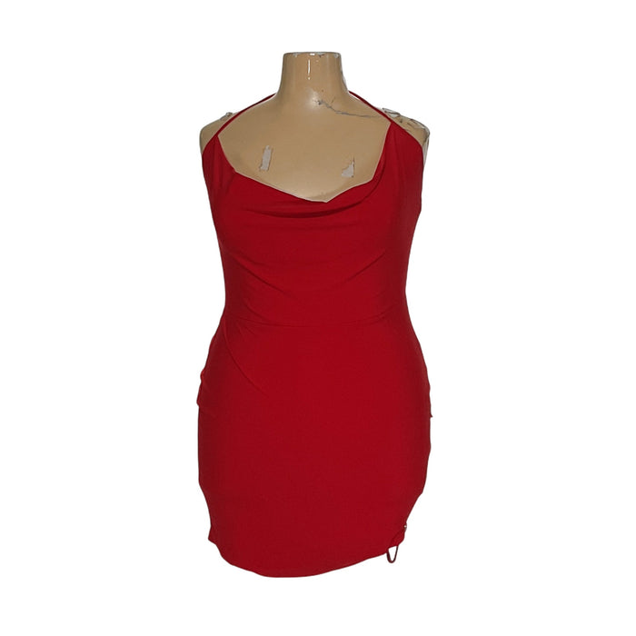 Fashion Nova Red A-Line Dress