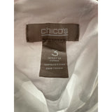 Chico's White Cotton Plus Size Blouse