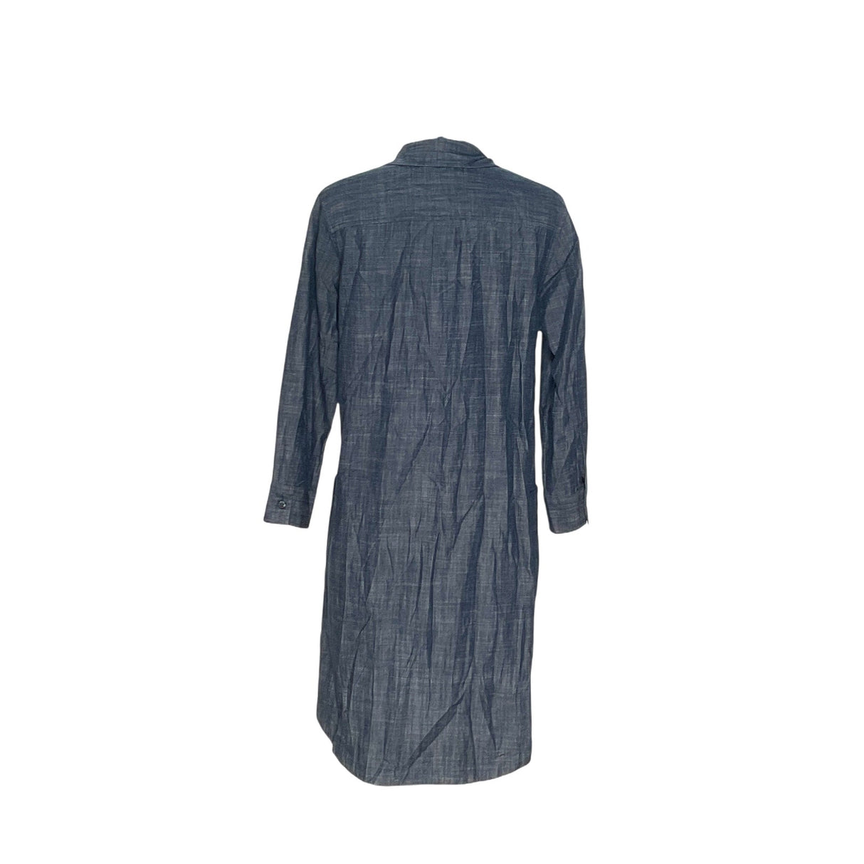 Patagonia Blue Cotton Midi Shirt Dress