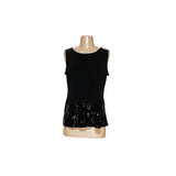 Calvin Klein Black Knit Sequin Blouse - Women's M