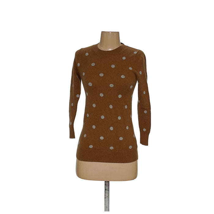 J. Crew Brown Cotton Pullover Sweater XXS