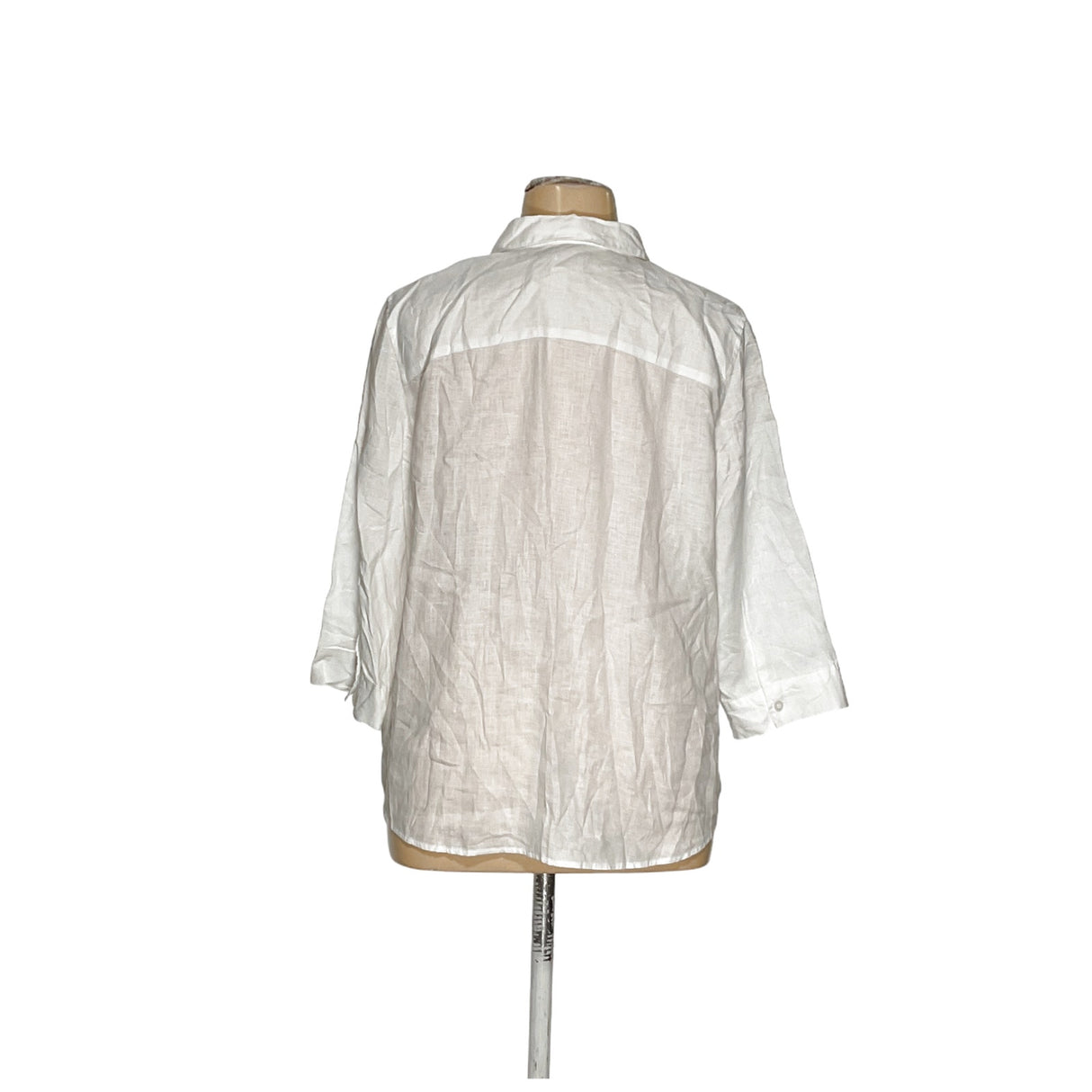 Chico's White Linen Button-Up Top - Sz 3