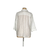 Chico's White Linen Button-Up Top - Sz 3