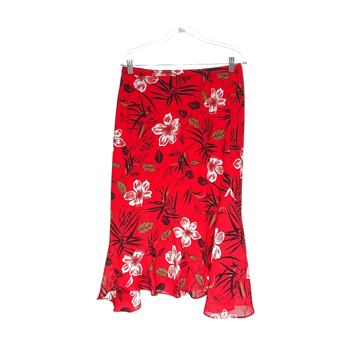 Pendleton Red Floral A-Line Skirt Size 12