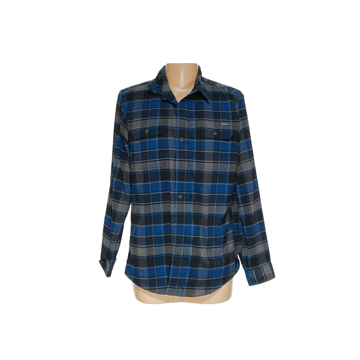 Eddie Bauer Blue Plaid Shirt