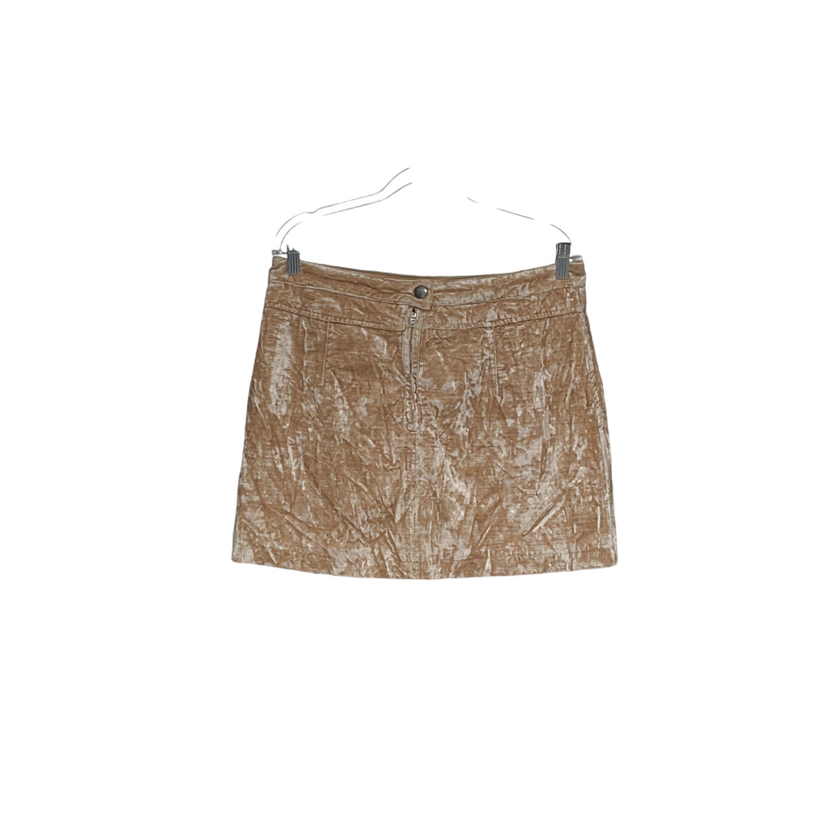 Free People Beige Cotton Mini Skirt, Size 12