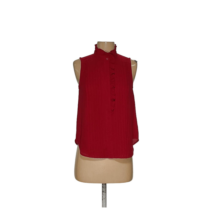 Ann Taylor Red Blouse, XSP - 100% Cotton