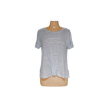 Tahari Striped Linen Blouse