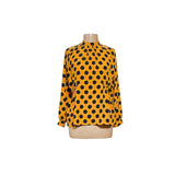 ZARA Yellow Polka Dot Blouse M