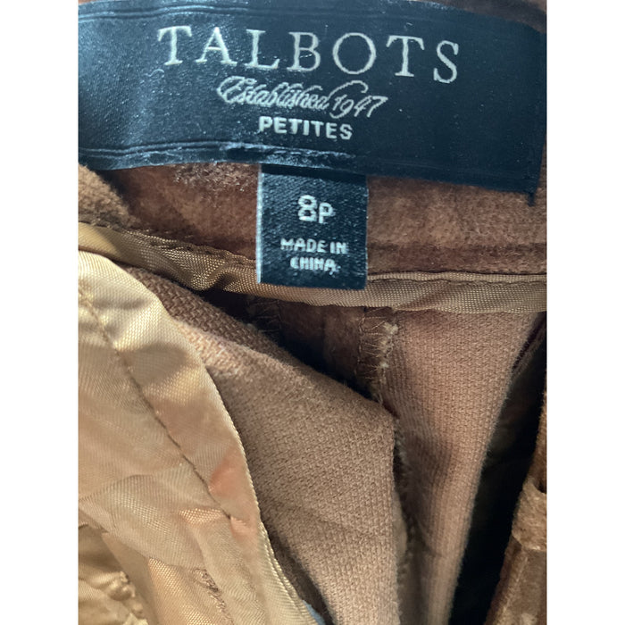 Talbots Women's Petite Brown Cotton Ankle Pants Size 8P