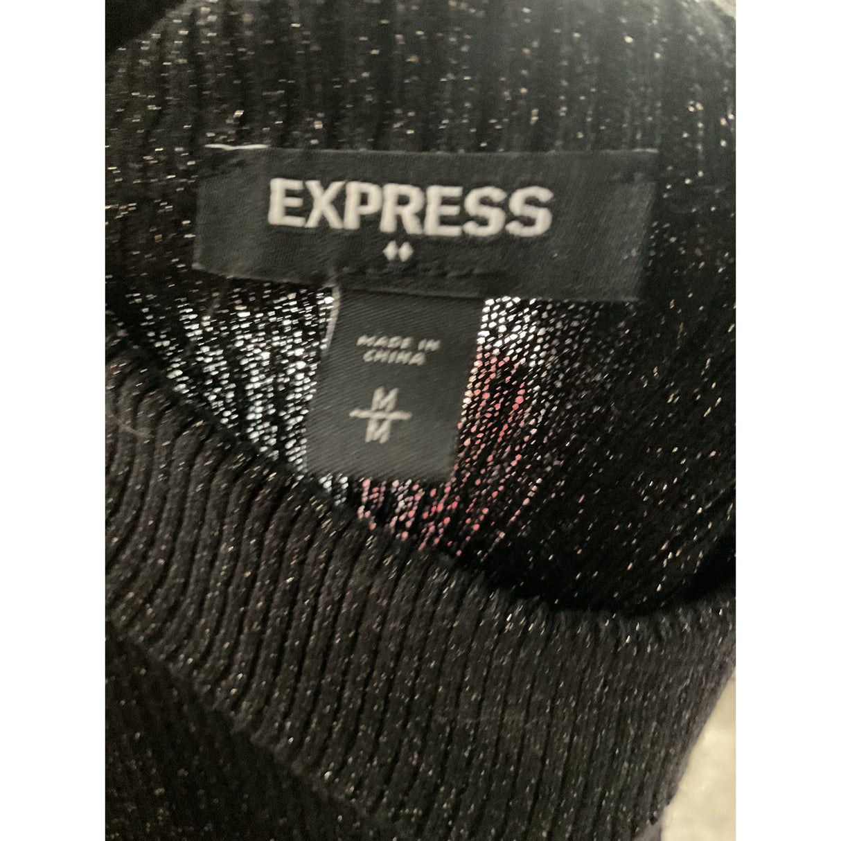 Express Black Pullover Sweater, Size M