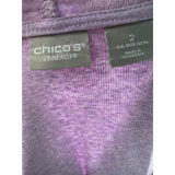 Chico's Plus Size Purple Cotton Cardigan, Size 2