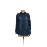 Altar'd State Blue Floral Button-Up Top - Women's Size S