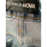 Fashion Nova Blue Ankle Jeans - Size 3