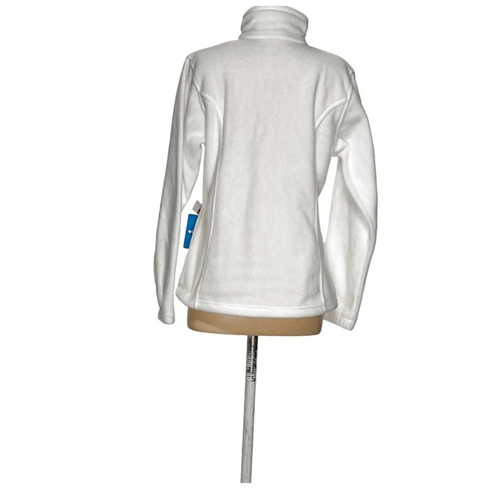 Columbia White Women's Full Zip Sweater - Size M