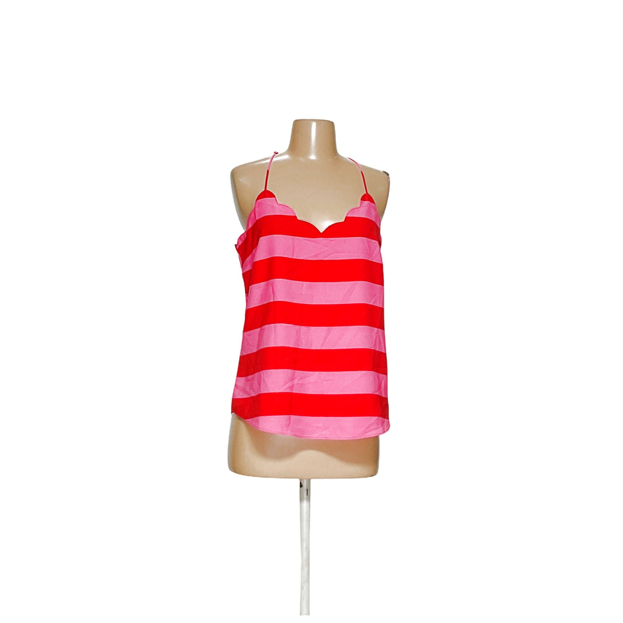 J. Crew Red Awning Stripe Blouse, Size 6