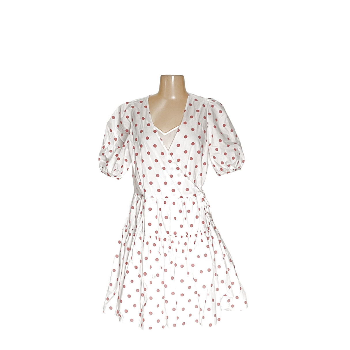 J. Crew White Polka Dot Wrap Dress XS