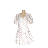 J. Crew White Polka Dot Wrap Dress XS